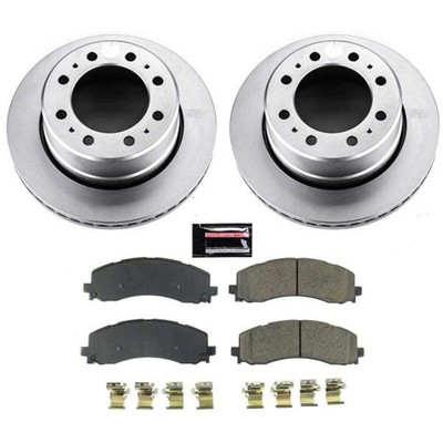 CRK8637 Powerstop Brake Disc and Pad Kits 2-Wheel Set Rear for Ram 3500 19-22