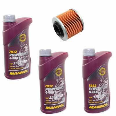 Motoröl Set Ölfilter HF151 15W50 3 Liter für BMW F 650 G GS MZ MUZ RT 125 SX