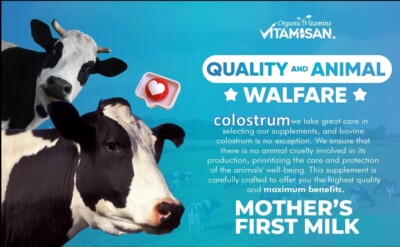 Colostrum Bovin 1000 Mg Tecepec - Soutien Immunitaire & Digestif, 30/60/120 Capsules, 100% Naturel