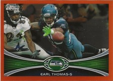2012 Topps Chrome Earl Thomas III #201 Orange Refractor SP Seattle Seahawks