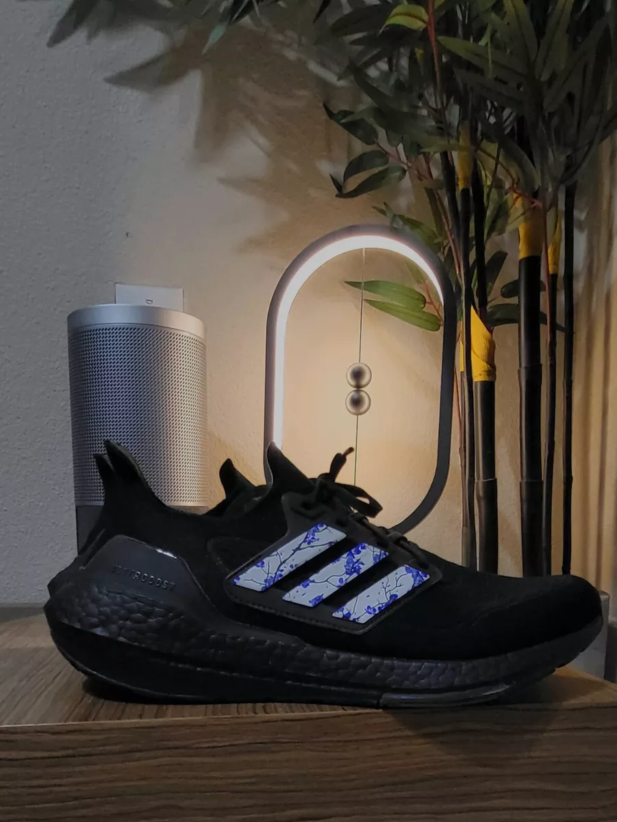 Size 9.5 - Custom Adidas UltraBoost 21 Black