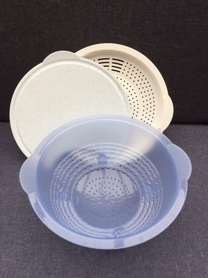 Tupperware Tupper Küchenmeister  großes und kleines Sieb mit Schneidbrett