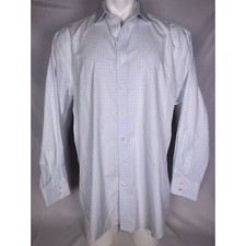 CHARLES TYRWHITT Men's Windowpane Non Iron Check Dress Shirt 18 35 Slim Fit