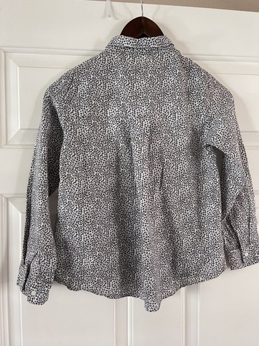 Zara Kids Girl’s Leopard Print Long Sleeve Collar Button Shirt Size 9 - Picture 4 of 6