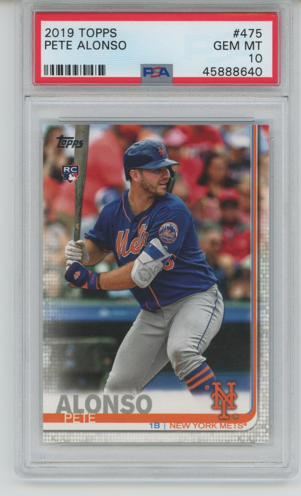 2019 Topps Chrome Pete Alonso Rookie PSA 10