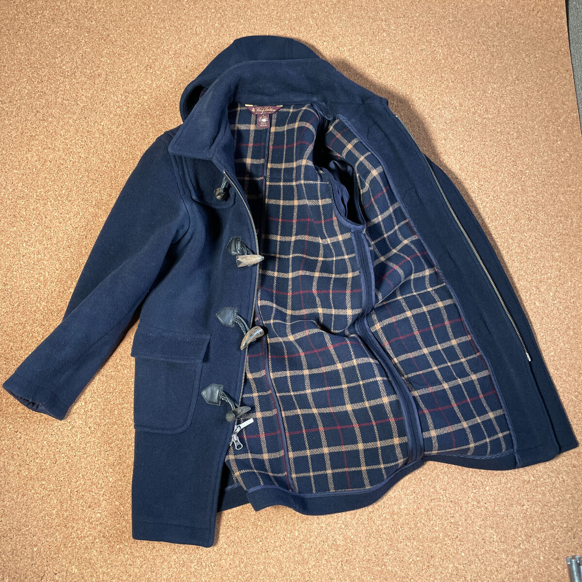 Brooks Brothers Navy Blue Wool Cashmere Hooded Toggle Duffle Brooks Brothers Navy Blue Wool Cashmere Hooded Toggle Duffle