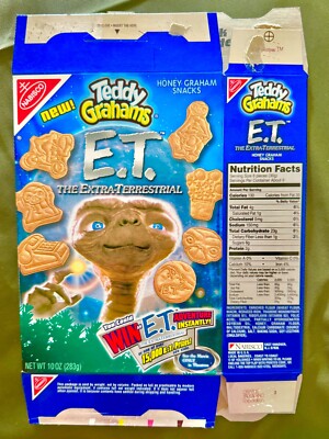 Rare 2002 ET -The Extra-Terrestrial Teddy Grahams Nabisco Box - Empty