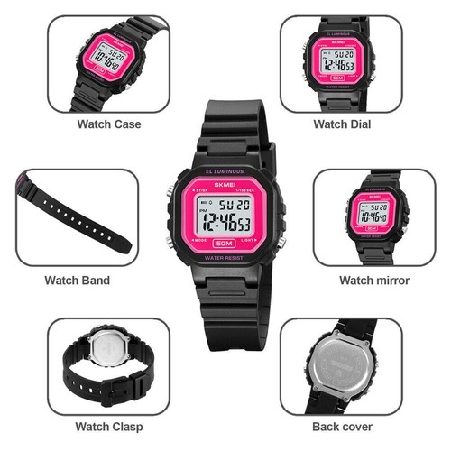 SKMEI Watch Men Electronic LED Wristwatch Student Boys Girls Digital Sport Watch - Picture 12 of 32