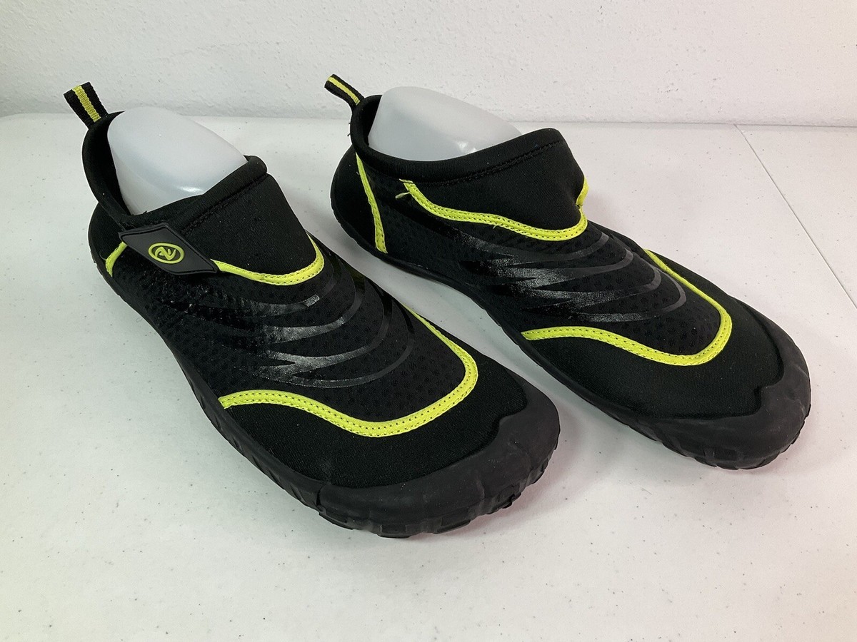 Black Neon Yellow Trim Water Men's Size Good