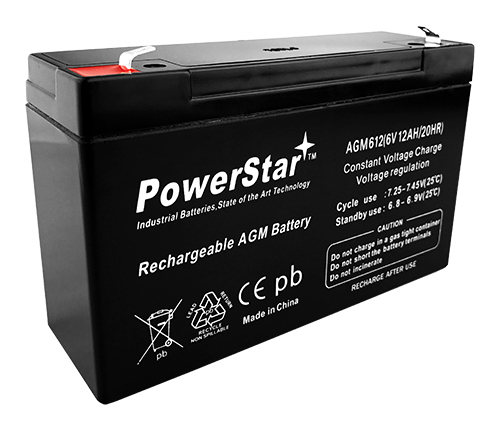 PS-6100 6V 12AH UPS Battery for Lithonia ELB-0612-10 Pack