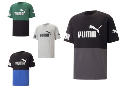 Puma Herren T-Shirt POWER Colorblock TEE T- Shirt kurzarm Farbwahl S - XXL NEU