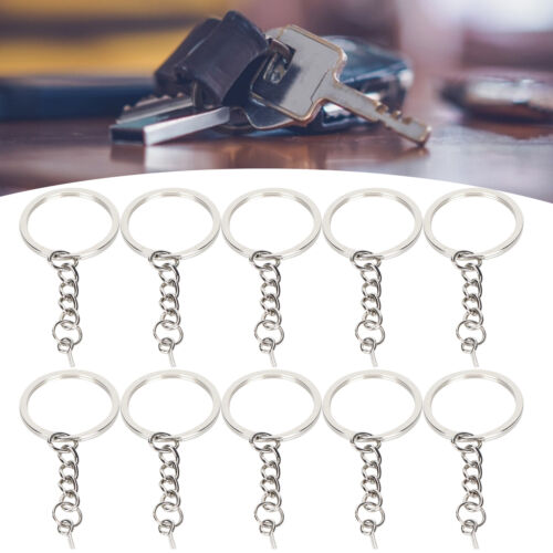 10pcs Key Ring Key Chain Ring Parts Screw Eye Pin Connector Silver 30mm / 1. EOB - Picture 1 of 12
