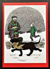 *ONE* NEW Vtg Edward Gorey Holiday Card Gold ...