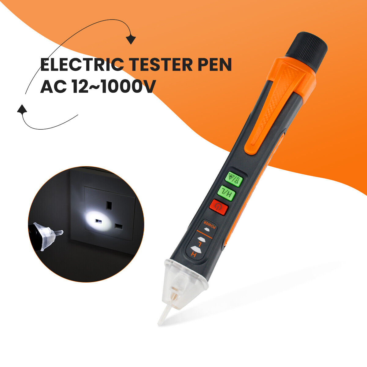 AC Non-Contact Electric Test Pen Voltage Detector Tester 12~1000