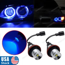 Fit For BMW E39 E60 E61 E65 E83 Blue LED Angel Eyes Halo Ring Marker Light Bulbs