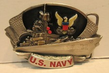 United States Navy Enamel Belt Buckle 1981 Bergamot Brass Works I-132