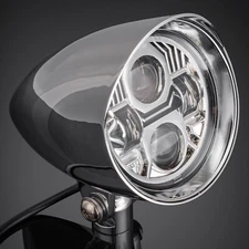 Chrome Motorcycle Bullet Headlight Assy For Harley Chopper Bobber Dyna Softail