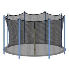 Fit 14 FT 8 Poles Replacement Trampoline Safety Net Enclosure Weather-Resistant