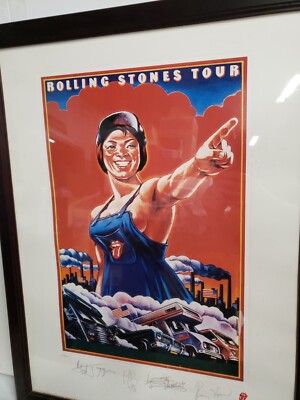 ROLLING STONES SOME GIRLS TOUR 1978 PLATE SIGNED LITHOGRAPH /5000 