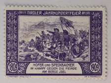 Tiroler/Tyrol Centenary 1909 Hofer & Speckbacher German Commemorative Poster Ad