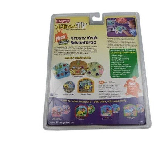 2003 Fisher Price InteracTV SpongeBobs Krusty Krab Adventures DVD Learning New - Picture 2 of 2