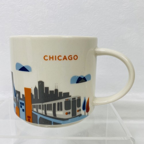 Taza de café Starbucks Chicago 2014 You Are Here YAH Ferris Wheel Train Landmarks - Imagen 2 de 9