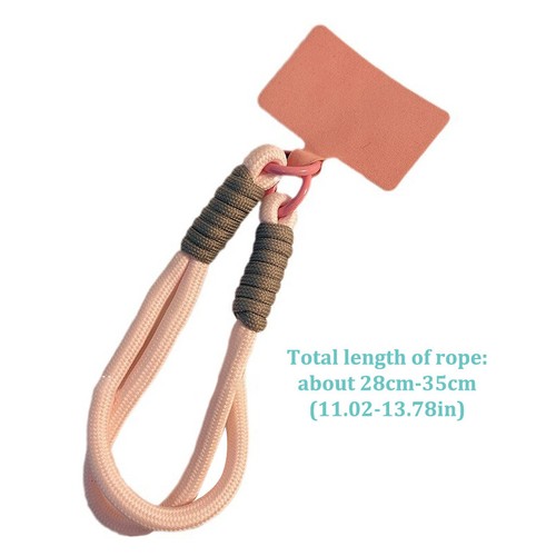 Phone Lanyard Solid Color Short Wrist Band Pendant Hanging Strap Rope W/Spacer - 第 3/18 張圖片