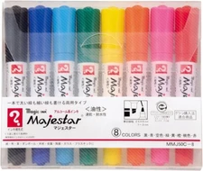 Japan Magic Ink Majestar MMJ50C-8 Oil-based pen Set 8 Colors From Japan