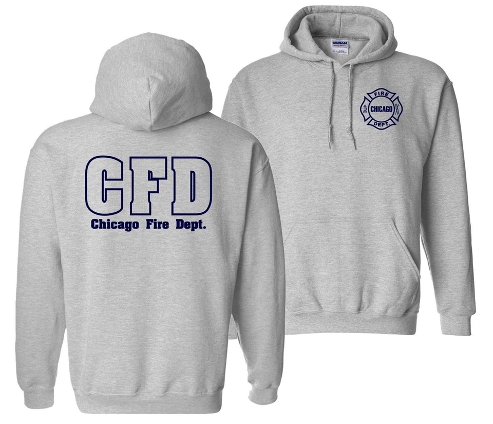 Chicago Fire Department Printed 2-Sided Pullover Hoodie As Seen On TV - Image 2 of 3