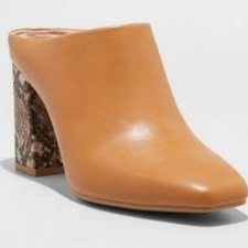 Women's Cognac Paula Memory Foam Mule Heels A New Day Size 7 (B-261)