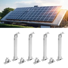 2-Pair Adjustable Solar Panel Tilt Mounting Rack Brackets For RV/Rooftop/Floor