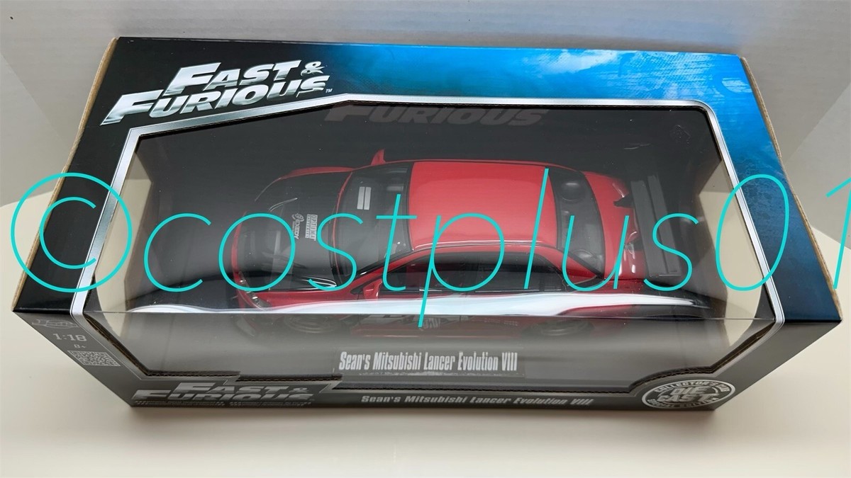 Jada TOYS LANCER EVOLUTION VⅢ 1／18 Sean's Mitsubishi Lancer Evolution VIII, Red with Black Hood