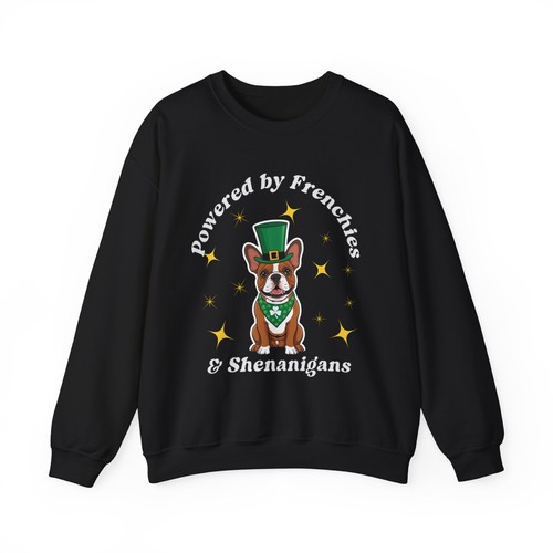 St. Patrick's Day Sweatshirt, Frenchie Sweatshirt, French bulldog sweater - Picture 2 of 22