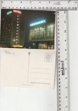 Pocztówka KONIN Centrum nocą fot. W. Stasiak 1977 okres PRL in Polish