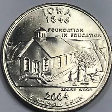 2004 D - Iowa  Statehood Quarter Dollar Coin
