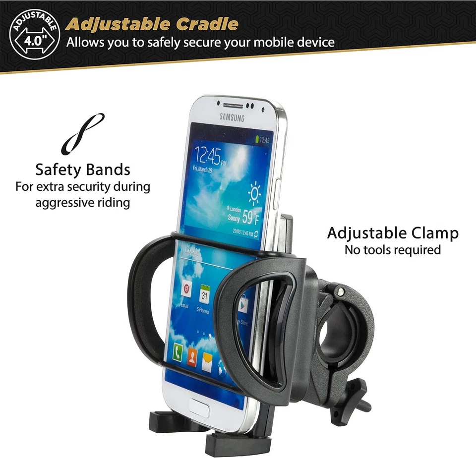 Scosche Handle it Handlebar Phone Mount Black - Image 2 of 4