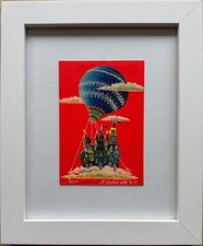 Opera incorniciata: Trasloco in mongolfiera Meloniski da Villacidro SERIGRAFIA