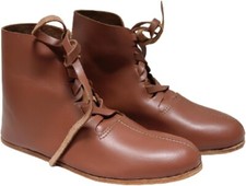 Medieval leather boots Lace-up medieval boots Renaissance leather boots