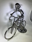 Metal Bicycle Cyclist Sculpture Figurine Statue Road Bike