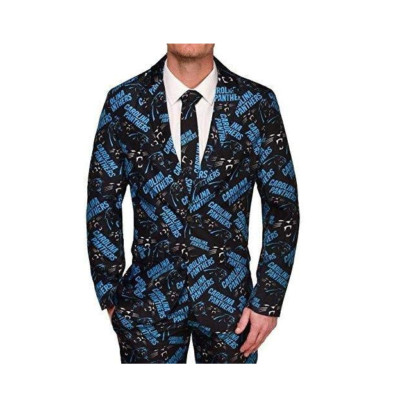 FOCO NFL Men's Carolina Panthers Repeat Logo Ugly Business Suit - 3 Piece Set