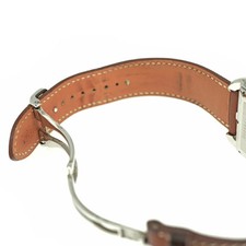 Hermes CC1.910 Cape Cod Chronograph Silver Brown Leather Watch Ladies Size 32mm 4