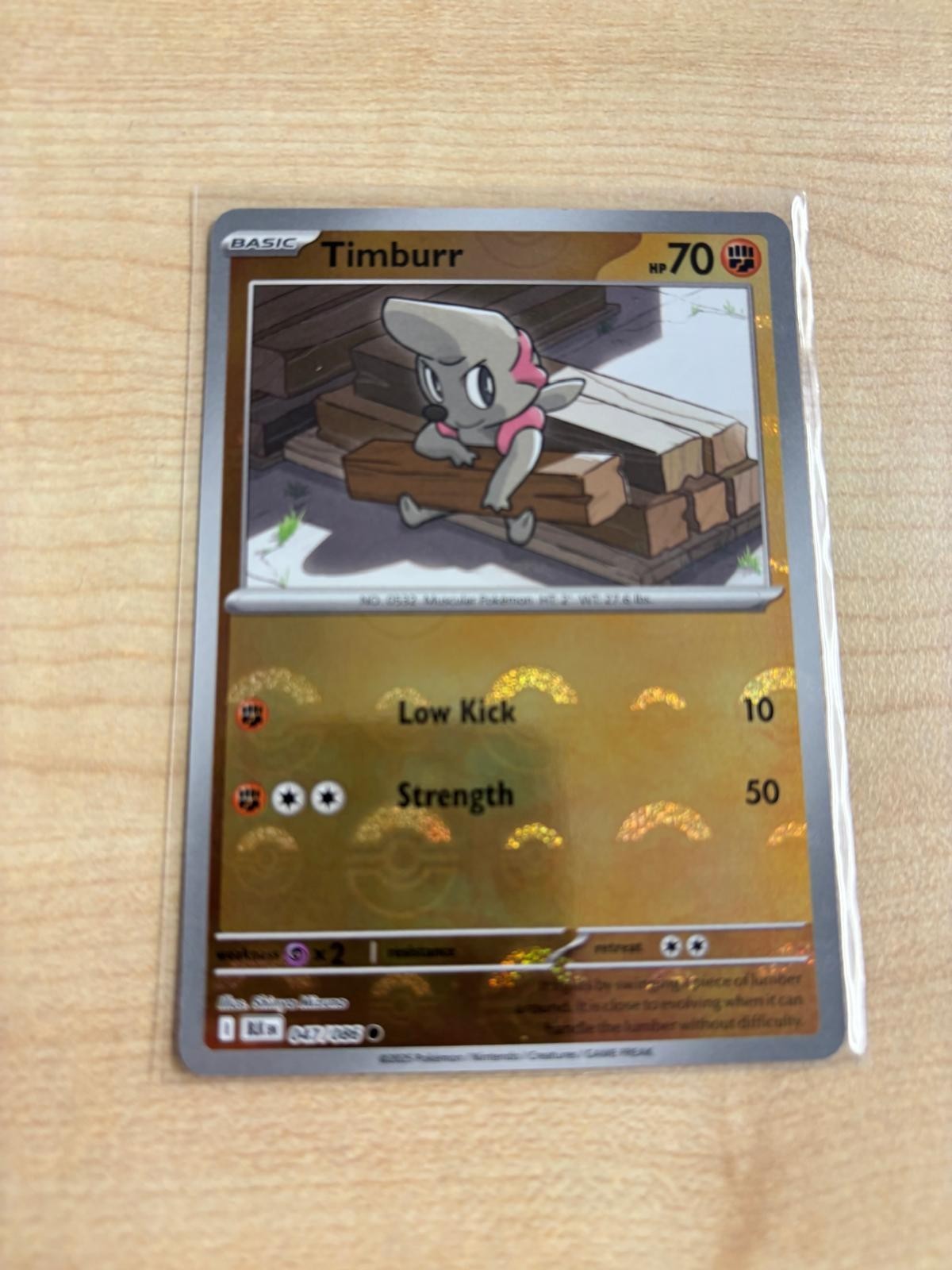 Timburr Black Bolt Pokeball Reverse Holo 047/086 NM/MINT Pokémon TCG 