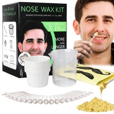 Nose and Ear Hair Waxing Kit - Hair Removal Set for Men and Women with 50g Wa...