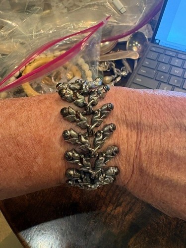 Tortolani Flower Rose Bud Link Bracelet