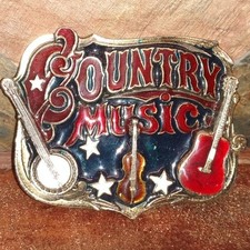 1982 Vintage 3D Country Music Collectors Buckle