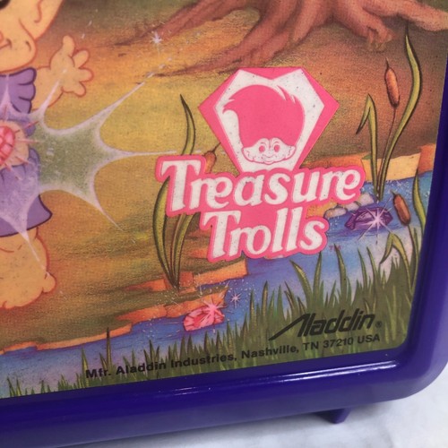 Vintage 1992 Treasure Trolls Aladdin Purple Lunchbox Thermos Set - Bild 8 von 20