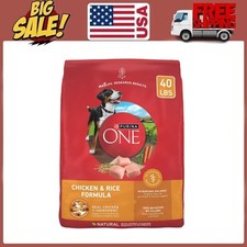 Dog Food for Adult Dogs High Protein, Real Chicken & Rice, 40 lb Bag 1.48 per pound