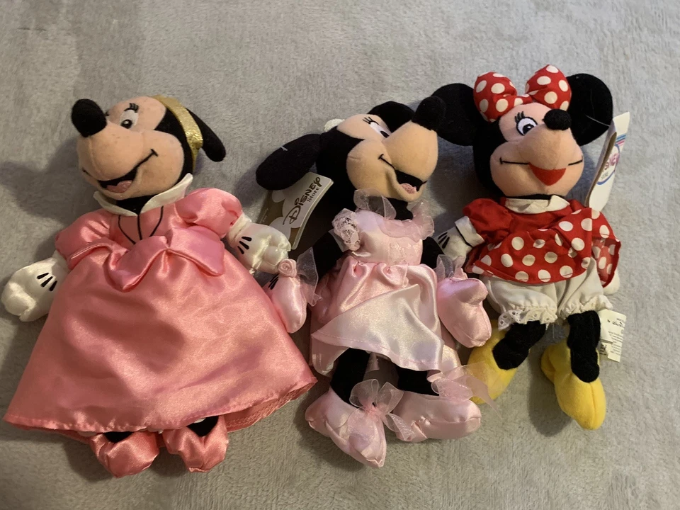 Lot of 9 Minnie Mouse Stuffed Toys Plush Disney Store Some Tags Princess Mulan - Image 4 of 4