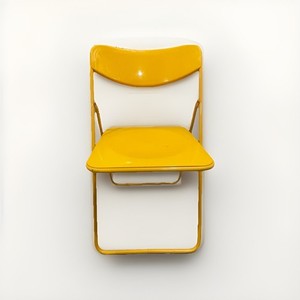 Vintage IKEA TED Folding Chair, Yellow, by Niels Gammelgaard, 1979-89, Rare OOP
