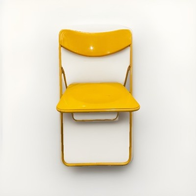 Vintage IKEA TED Folding Chair, Yellow, by Niels Gammelgaard, 1979-89, Rare OOP